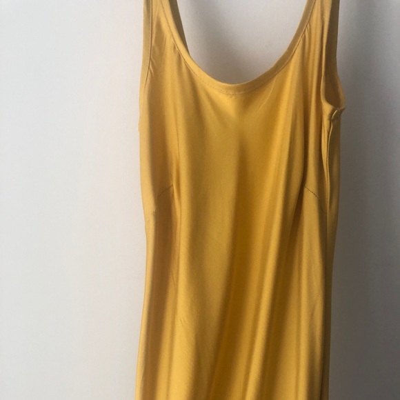 Yellow Mustard Satin Effect Maxi Dress - Picture 8 of 16